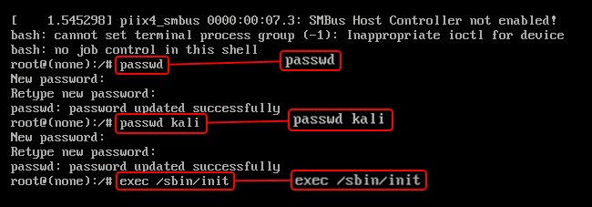 Reset Forgotten Password of Kali Linux