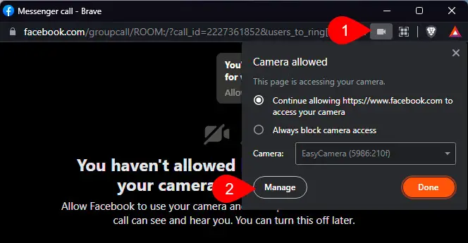 To Fix You'll need to allow Microphone and Camera Access for video chats