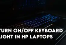 Turn On/Off Keyboard Light in HP Laptops